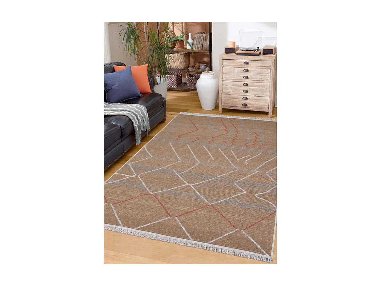Tapis réversible berbère terracotta taupe COLORADO 09 Taupe 160*230