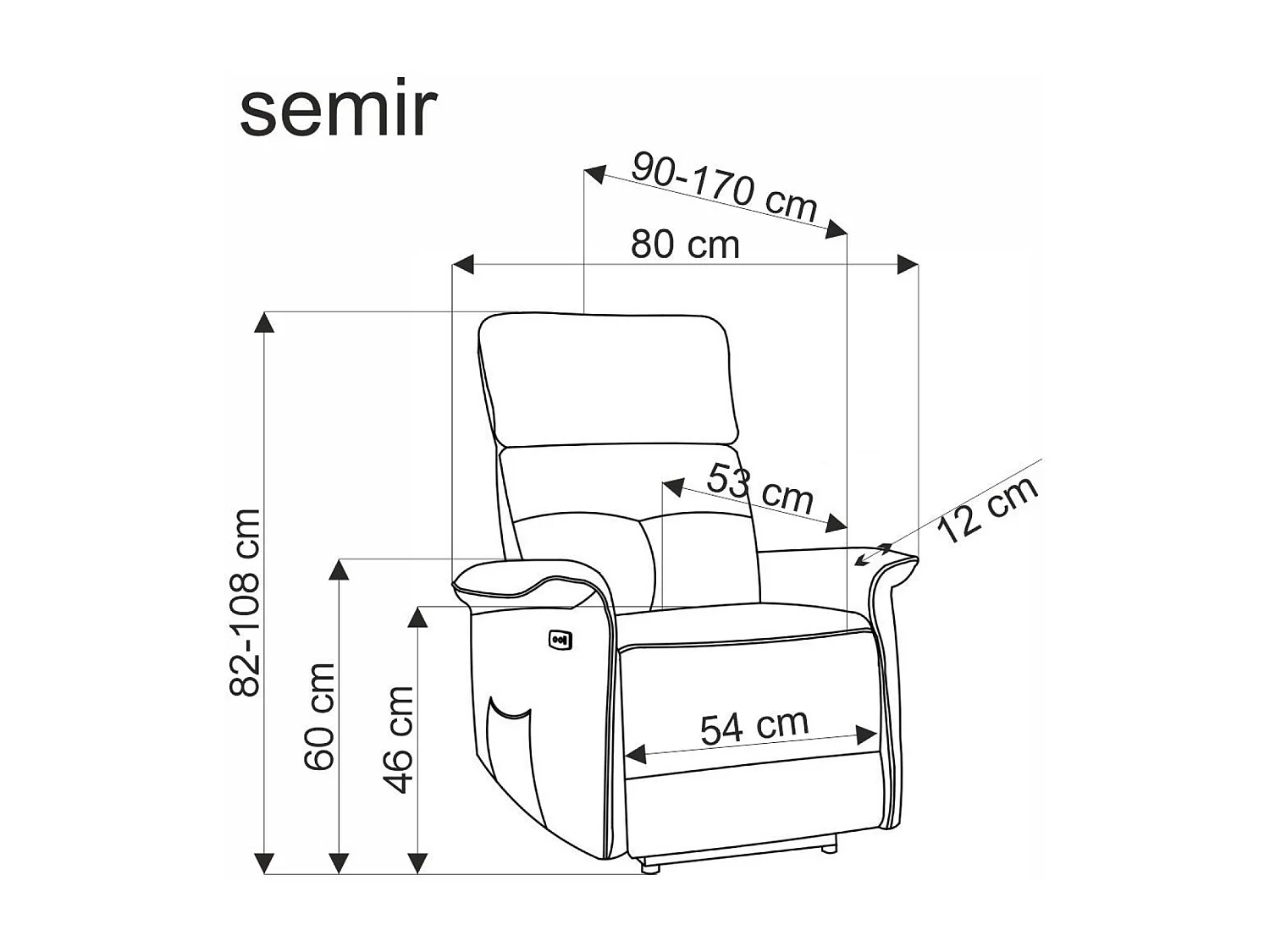 Relax Fauteuil Semir/Tissu/grise