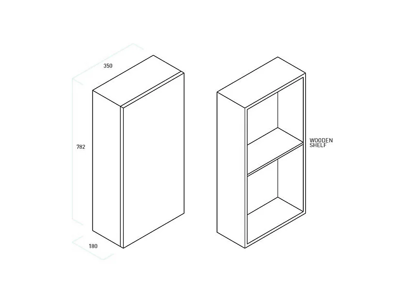 Meuble haut SOLMIRA rose poudré