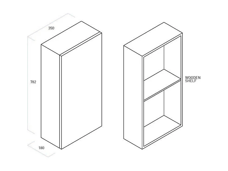Armario alto SOLMIRA blanco mate