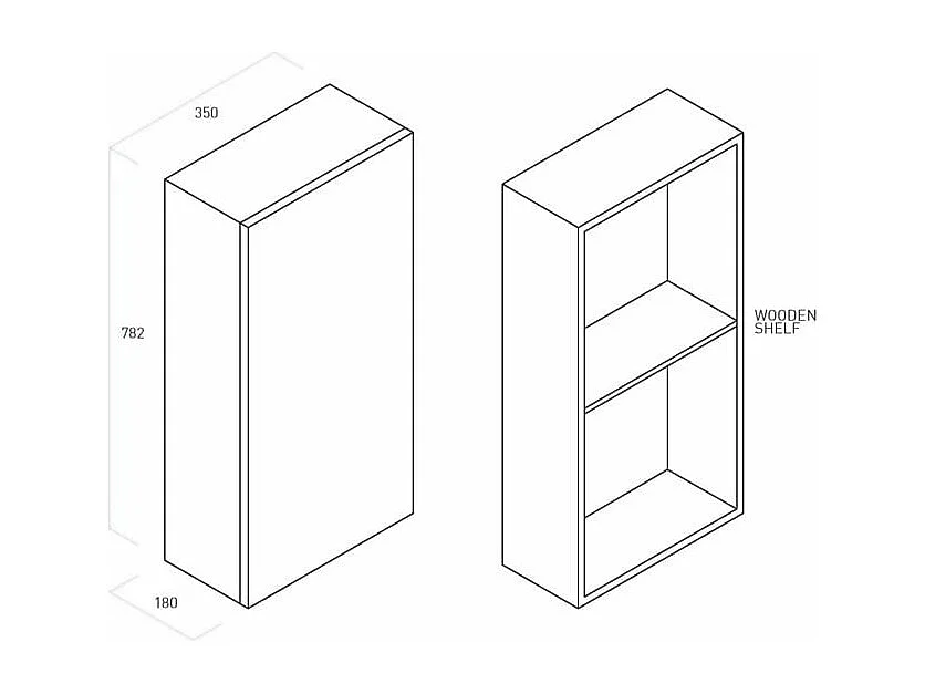 Meuble haut SOLMIRA bleu