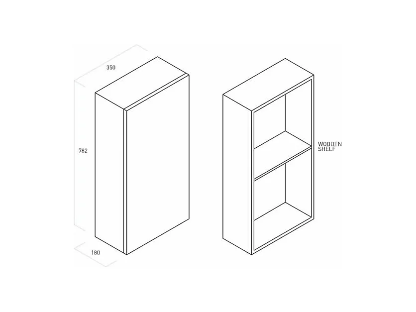 Meuble haut SOLMIRA bleu Tiffany