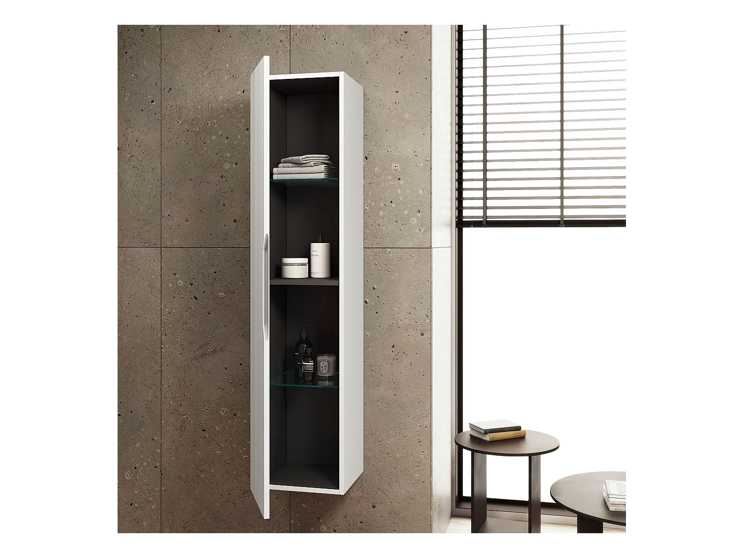 Colonne SOLMIRA blanc mat