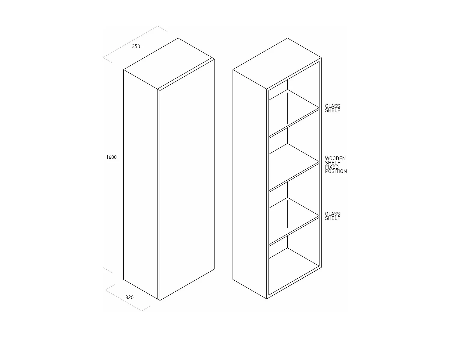 Säule SOLMIRA mattweiß
