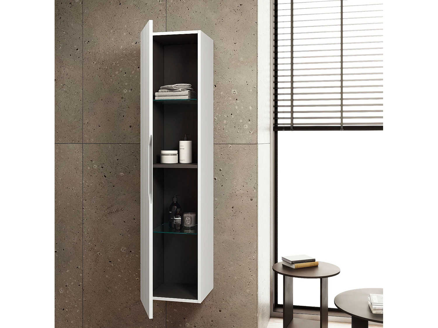 Columna SOLMIRA blanco mate