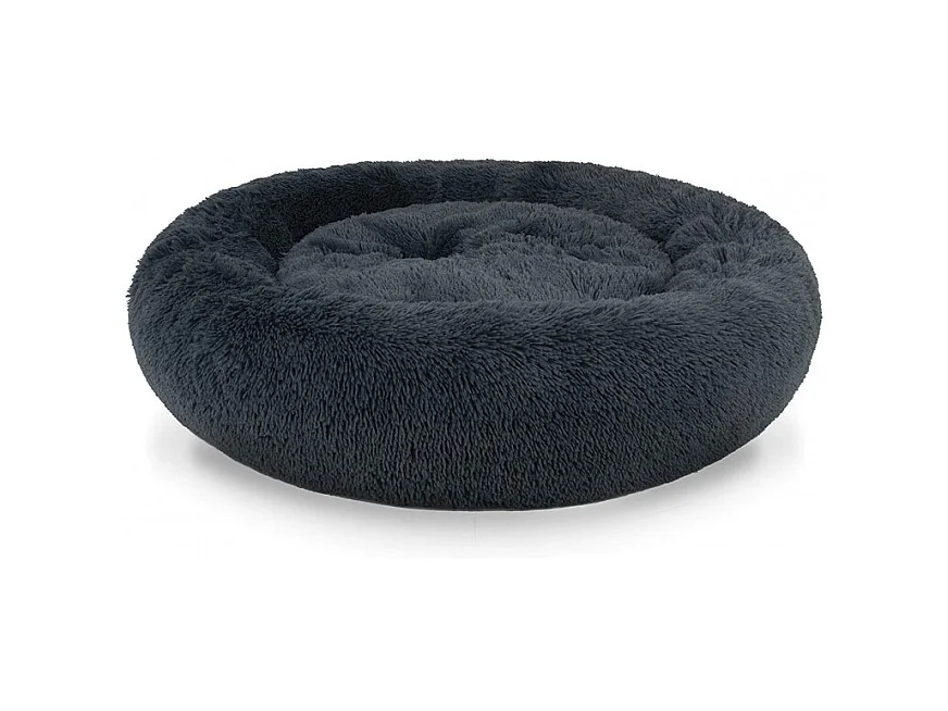 Lit en peluche M 60 cm - gris foncé