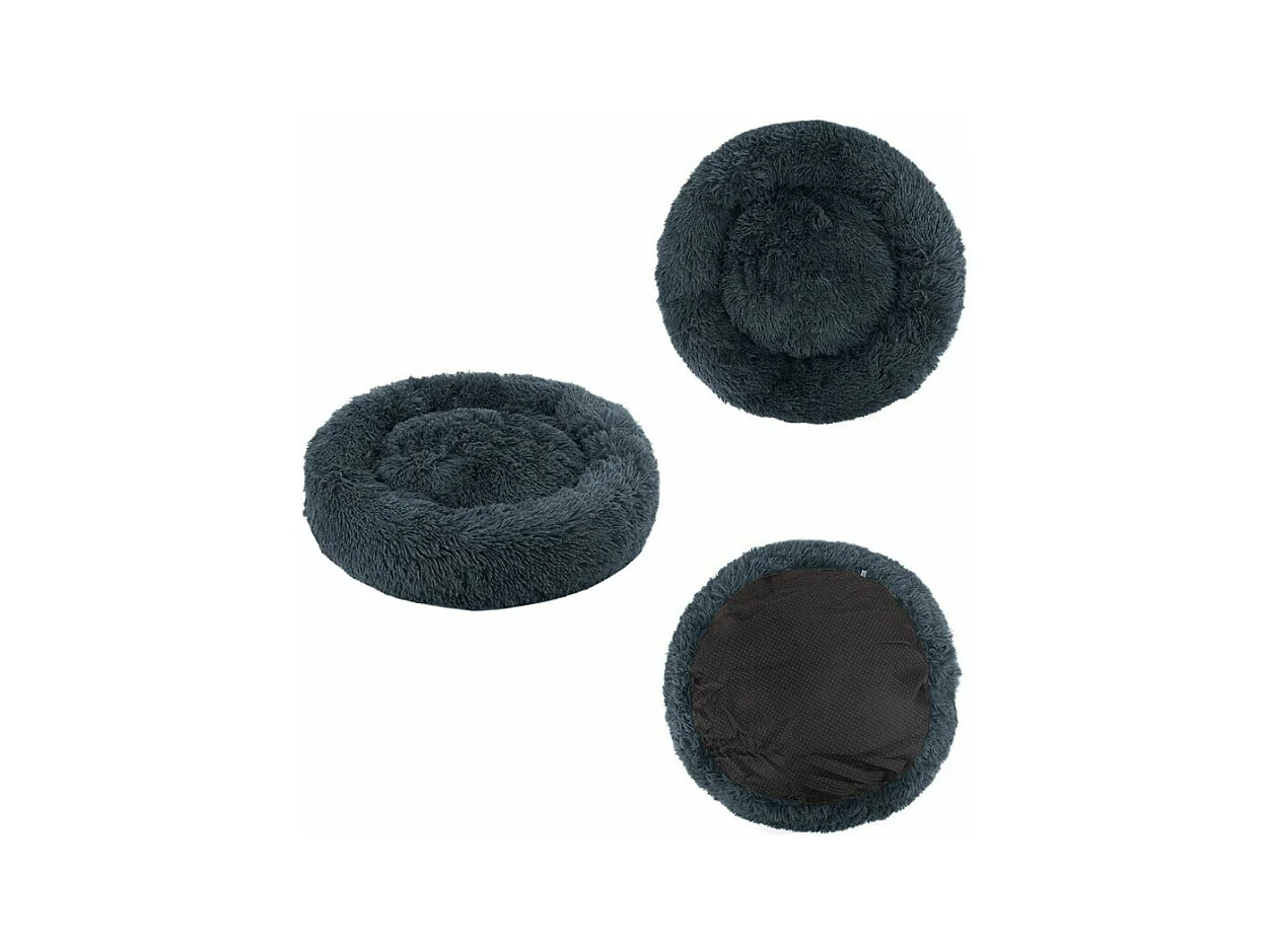 Lit en peluche M 60 cm - gris foncé