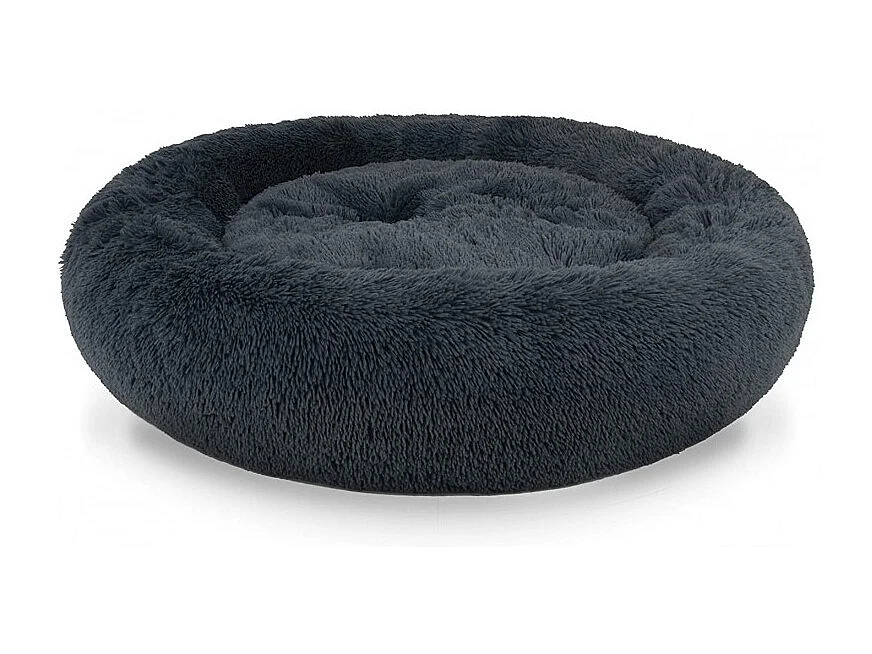 Lit en peluche M 60 cm - gris foncé