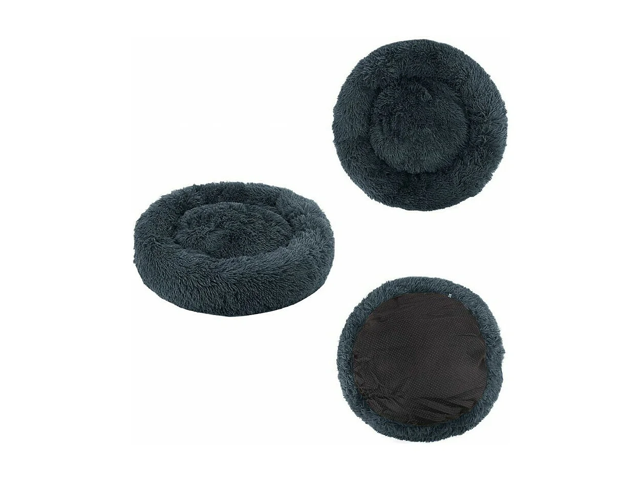 Lit en peluche M 60 cm - gris foncé