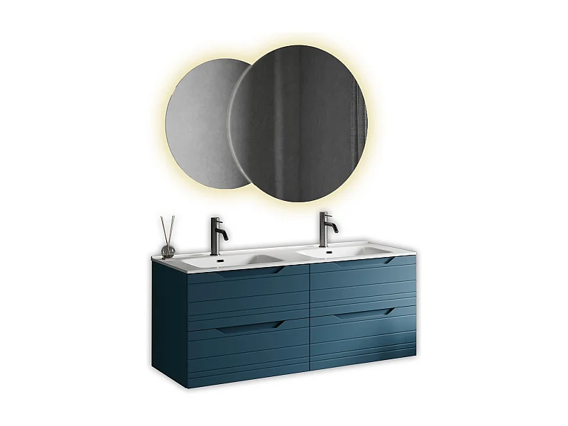 Komposition Doppelwaschbecken SOLMIRA blau