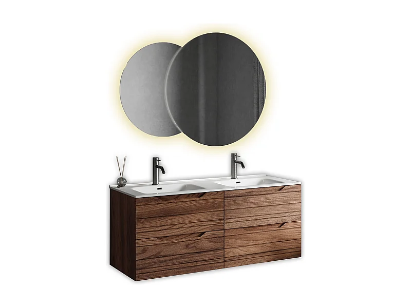 Composição banheira dupla SOLMIRA carvalho rio