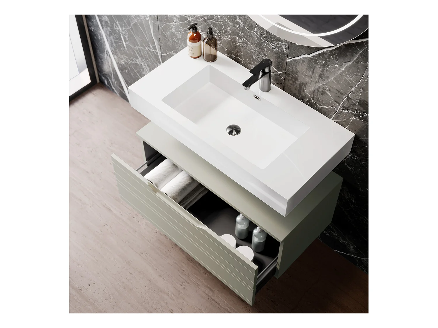 Composition 3 pièces SOLMIRA taupe