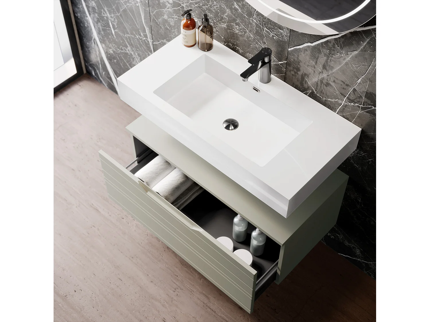 Composition 3 pièces SOLMIRA taupe