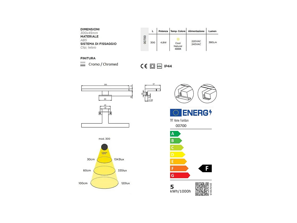 Composition vasque gauche 4 pièces SOLMIRA vert sauge