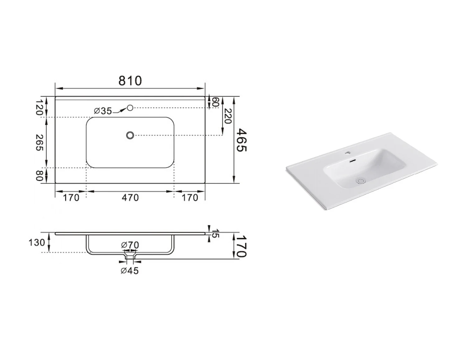 Composition 4 pièces SOLMIRA chêne