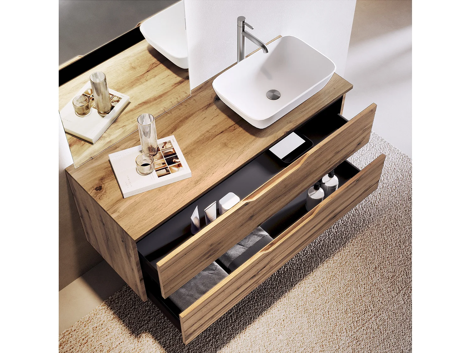 Composição 4 peças SOLMIRA carvalho