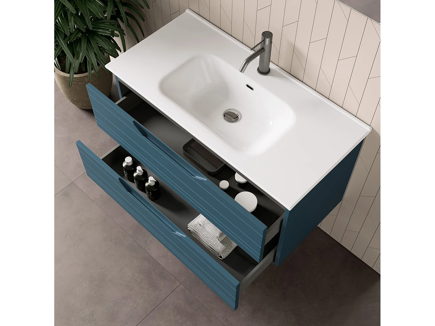 4-teiliges Set SOLMIRA blau