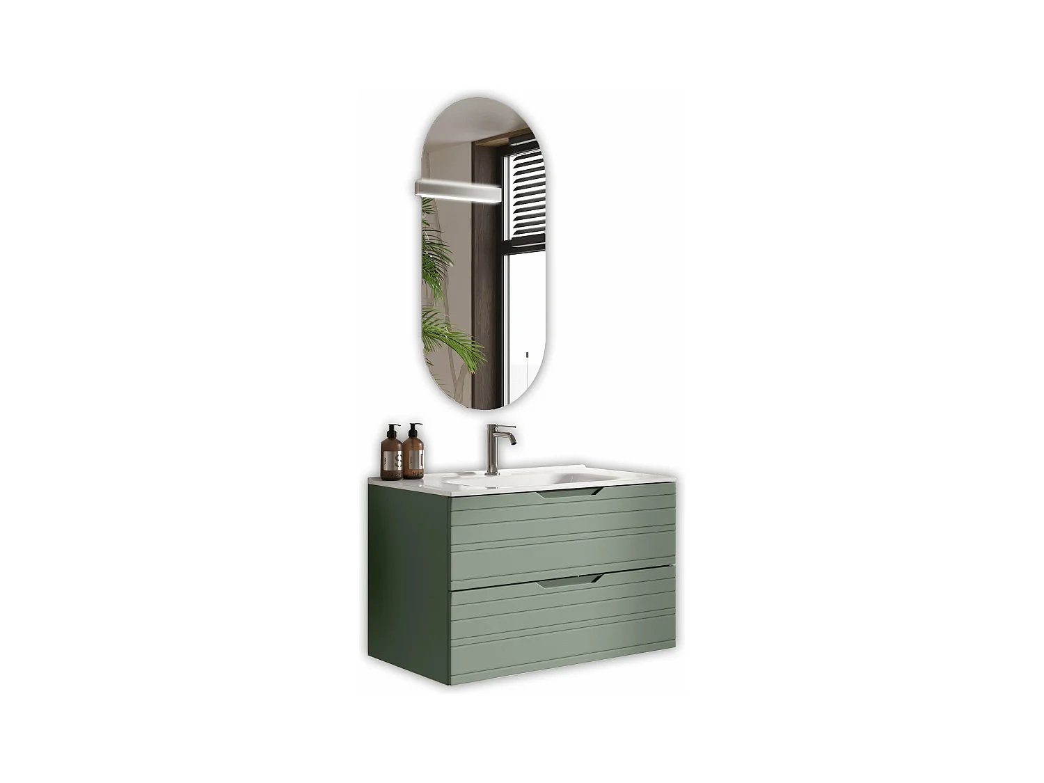 Composition 4 pièces SOLMIRA vert sauge