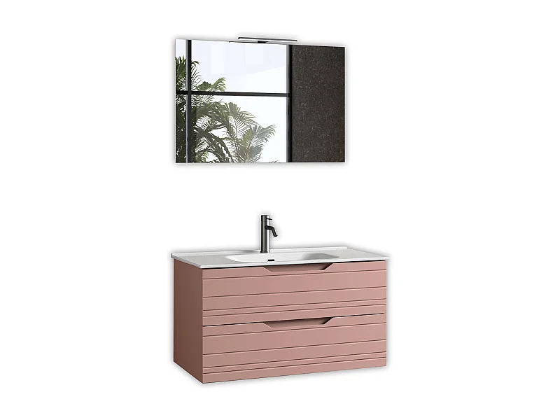 Composition 4 pièces SOLMIRA rose poudré