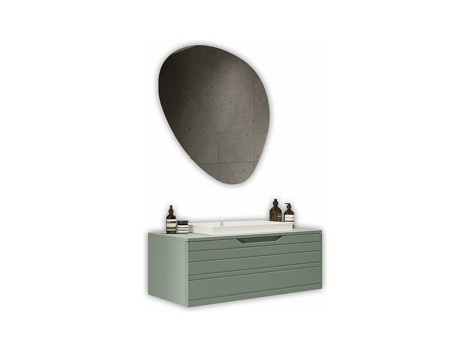 3-teiliges Set SOLMIRA salbeigrün
