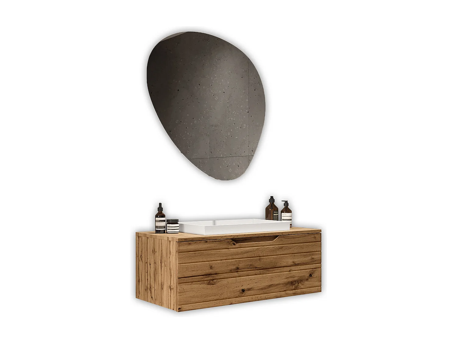 Composition 3 pièces SOLMIRA chêne