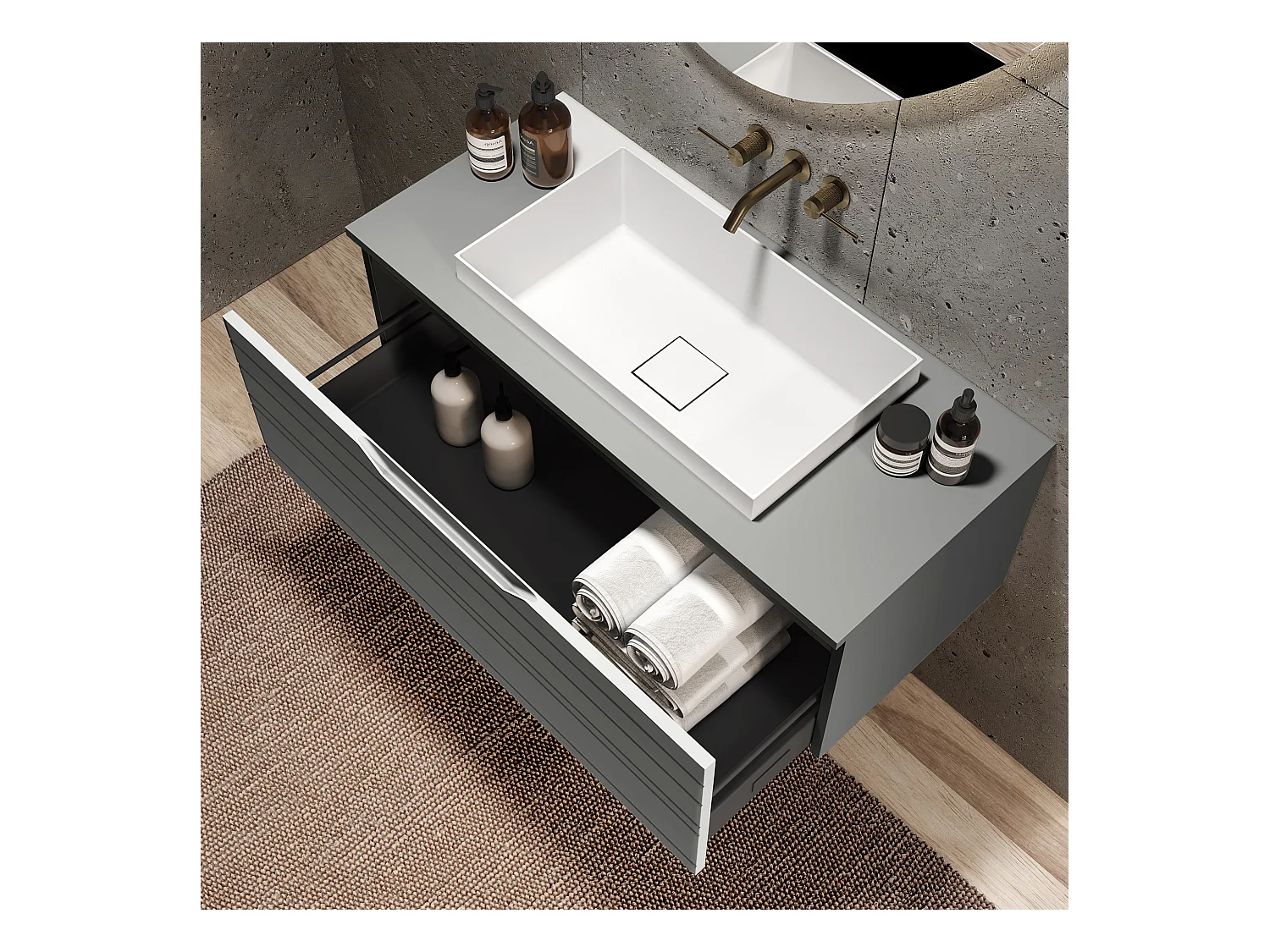 Composition 3 pièces SOLMIRA gris