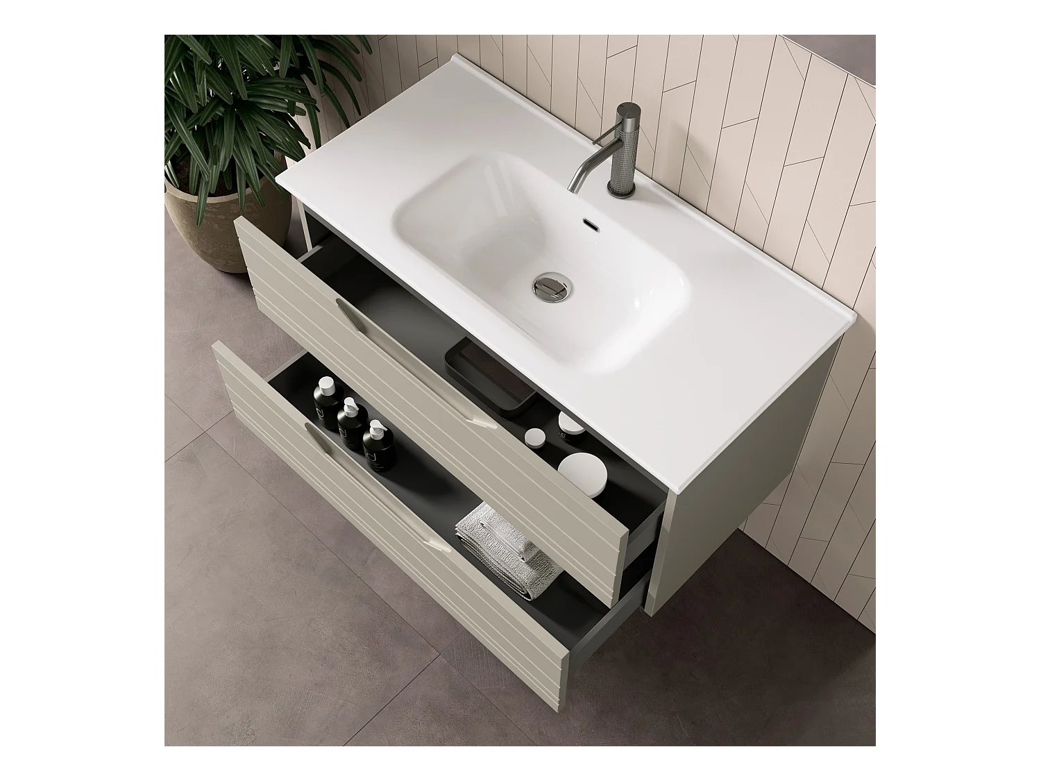 Composition 4 pièces SOLMIRA taupe