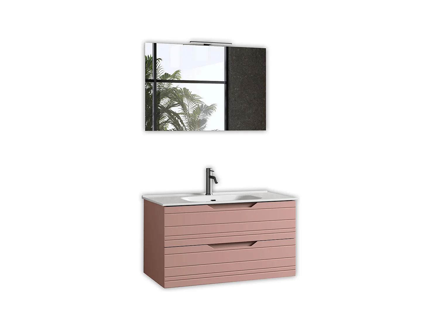 Composition 4 pièces SOLMIRA rose poudré