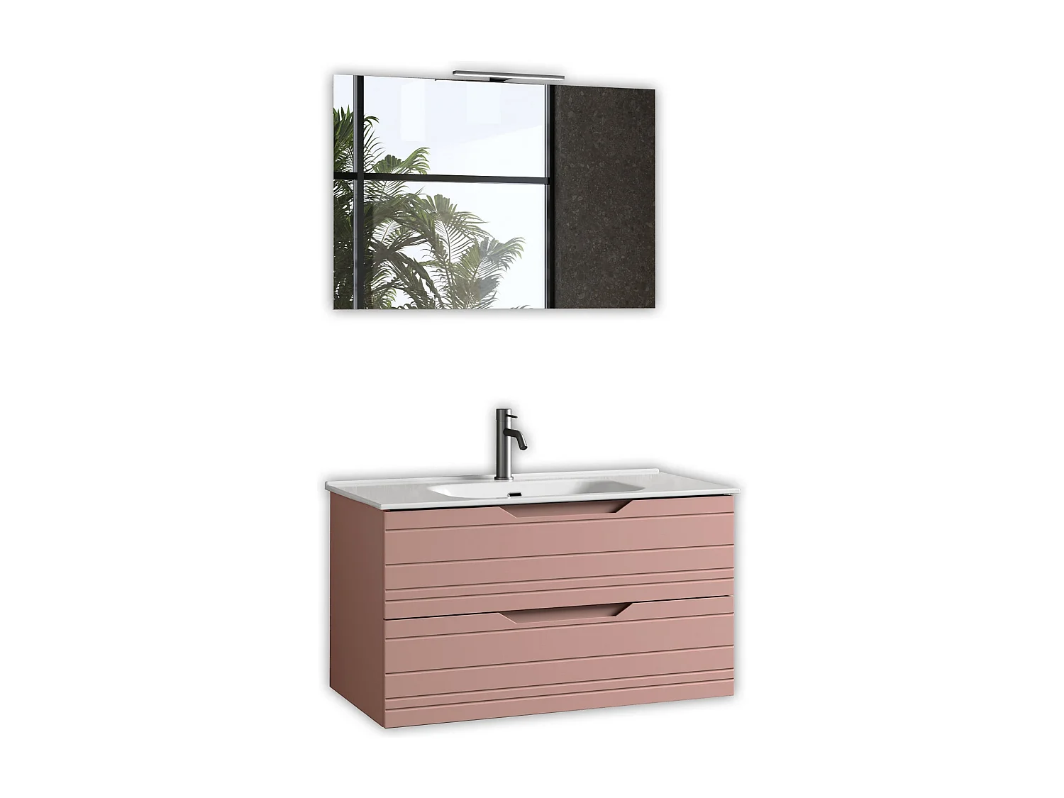 Composición de 4 piezas SOLMIRA rosa empolvado