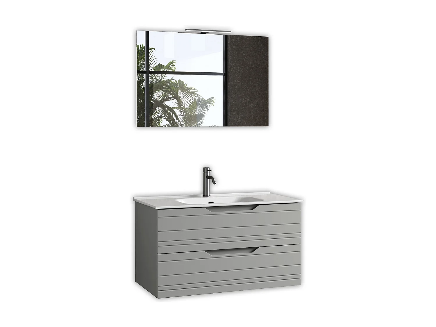 Composição 4 peças SOLMIRA cinzento