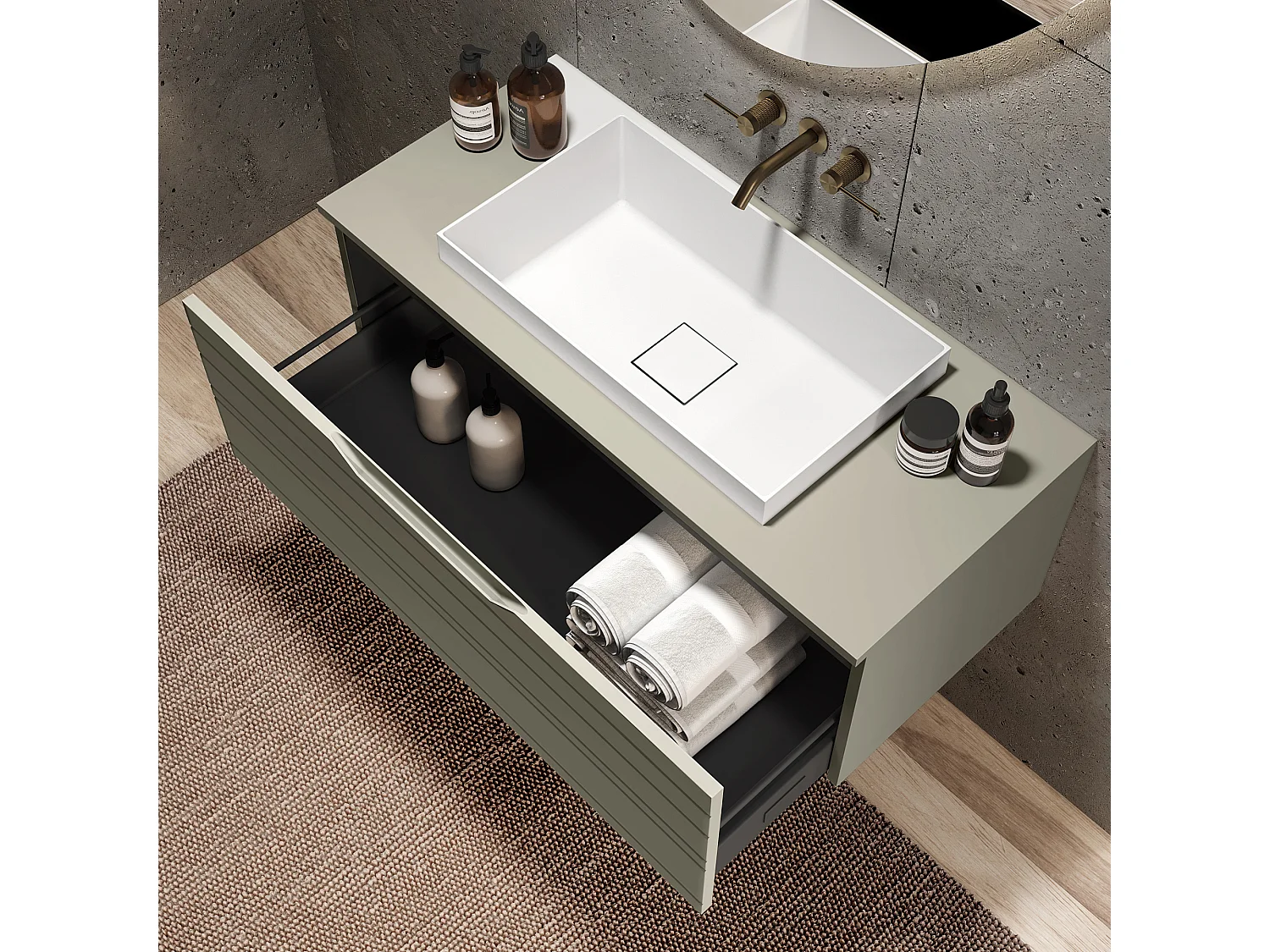 3-teiliges Set SOLMIRA taupe