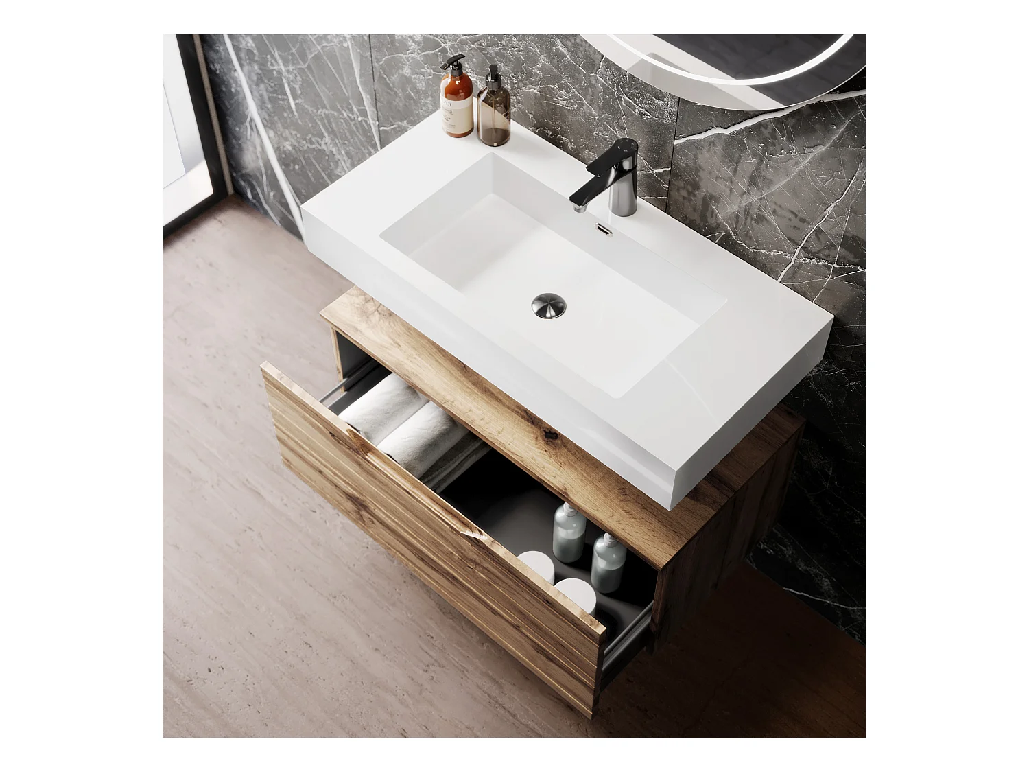 Komposition 3-teilig SOLMIRA eiche