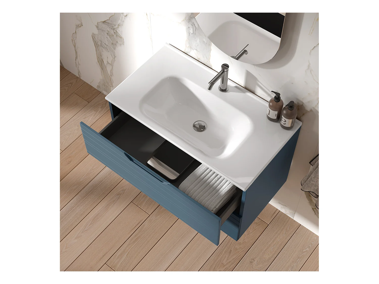 Composition 4 pièces SOLMIRA bleu