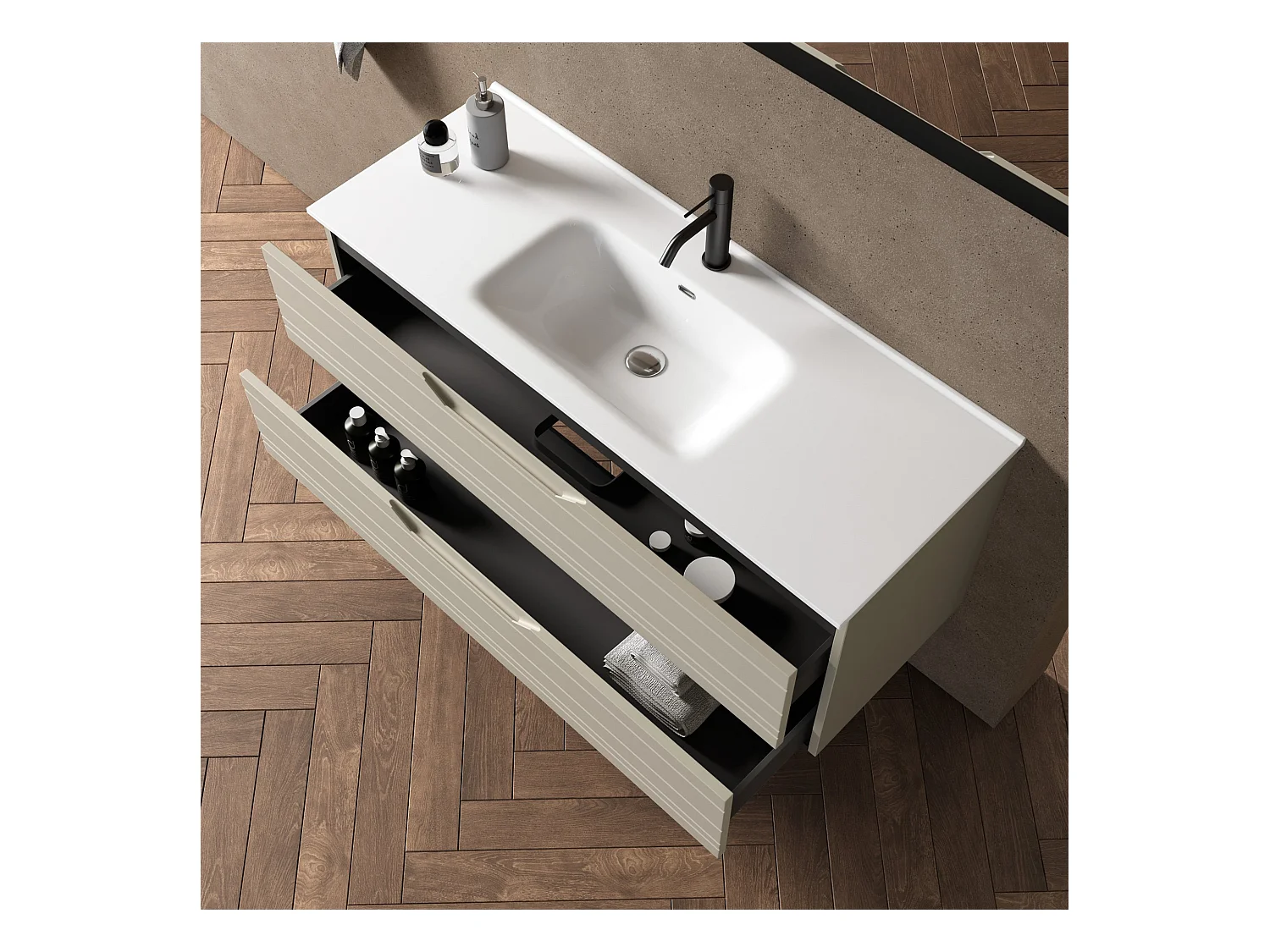 Composition 4 pièces SOLMIRA taupe