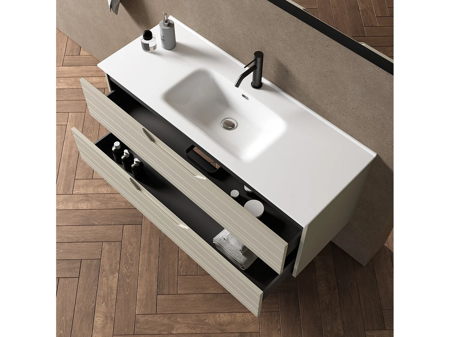 4-teiliges Set SOLMIRA taupe