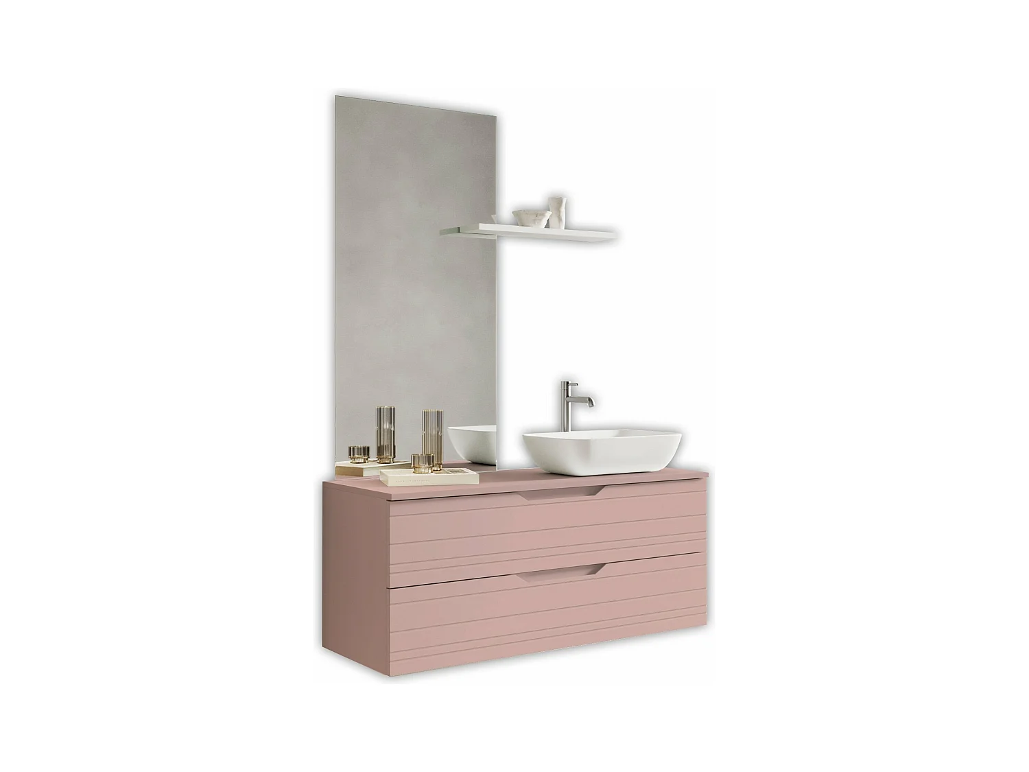 Composition 4 pièces SOLMIRA rose poudré