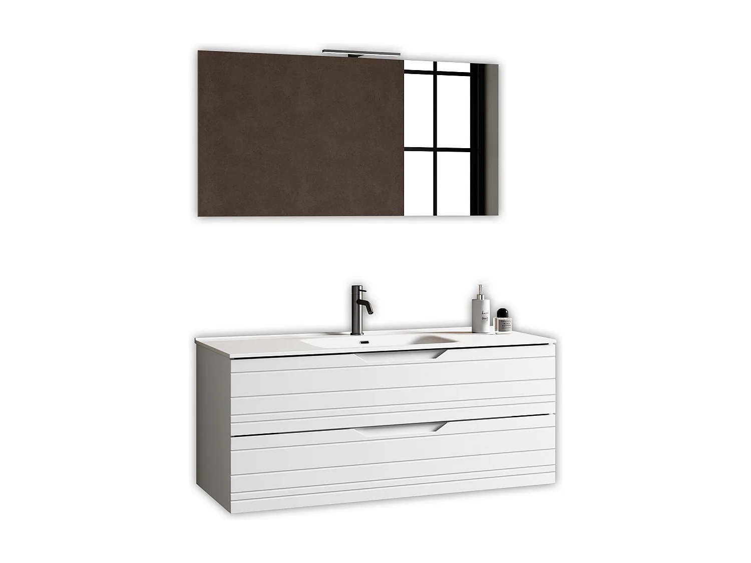 4-teiliges Set SOLMIRA mattweiß