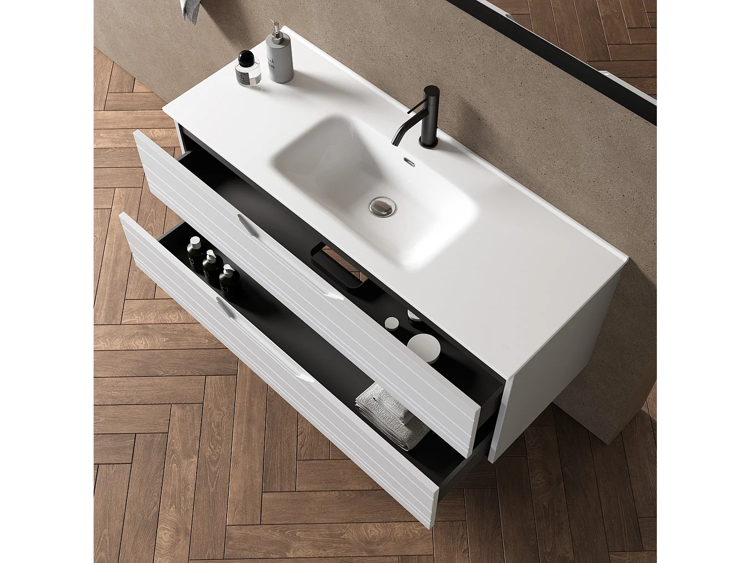 4-teiliges Set SOLMIRA mattweiß