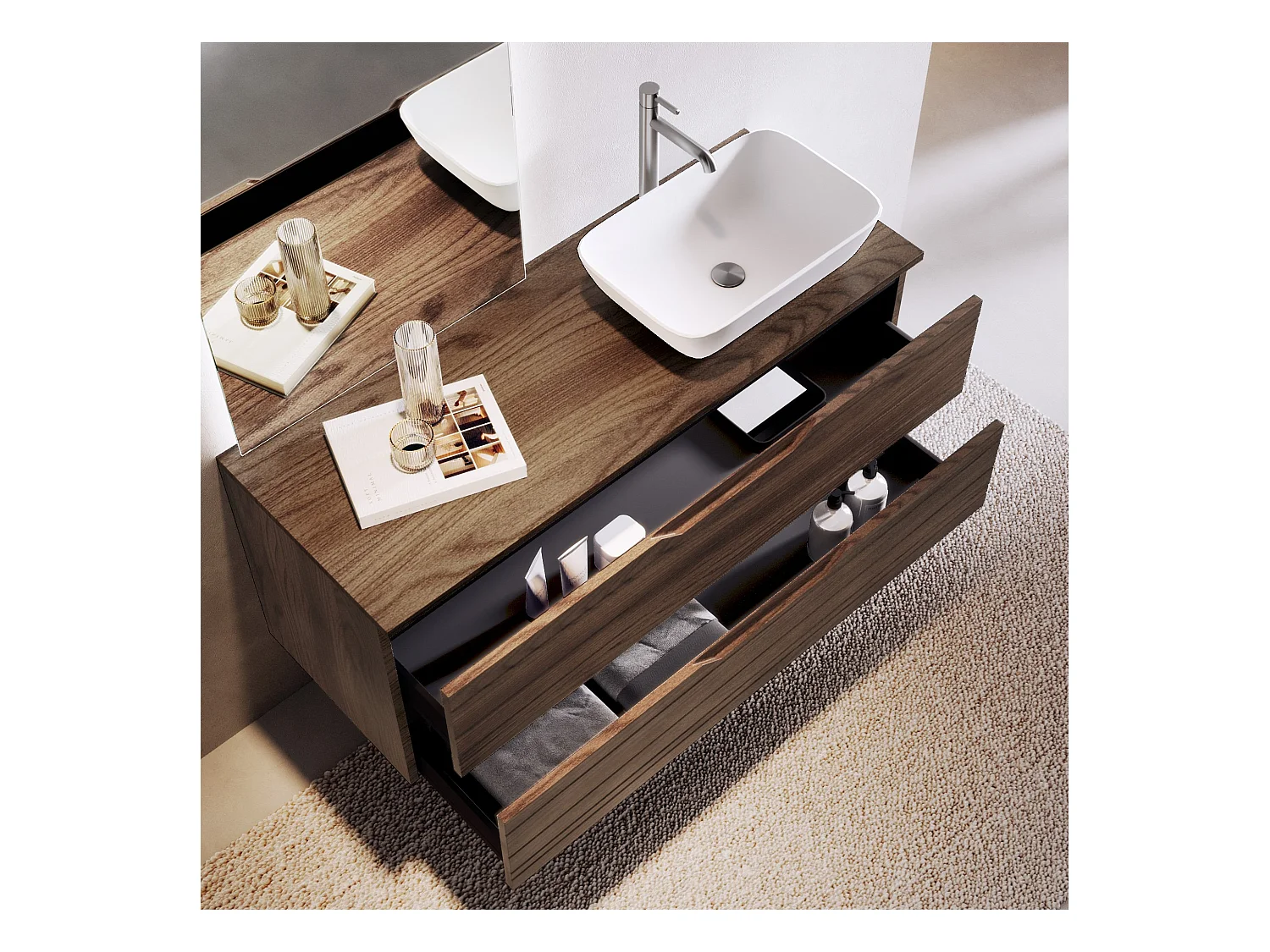 Composición de 4 piezas SOLMIRA roble Rio