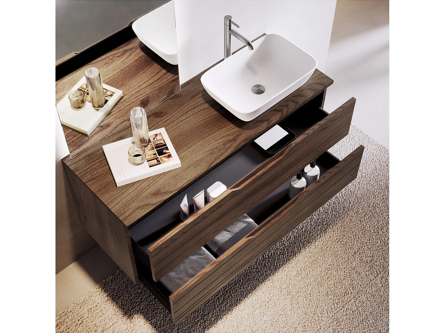 Composição 4 peças SOLMIRA carvalho rio