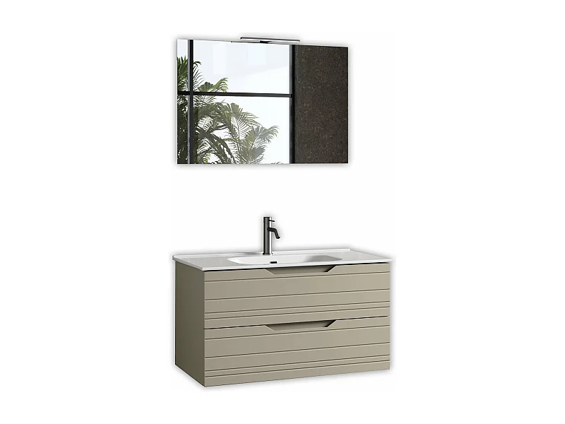 4-teiliges Set SOLMIRA taupe