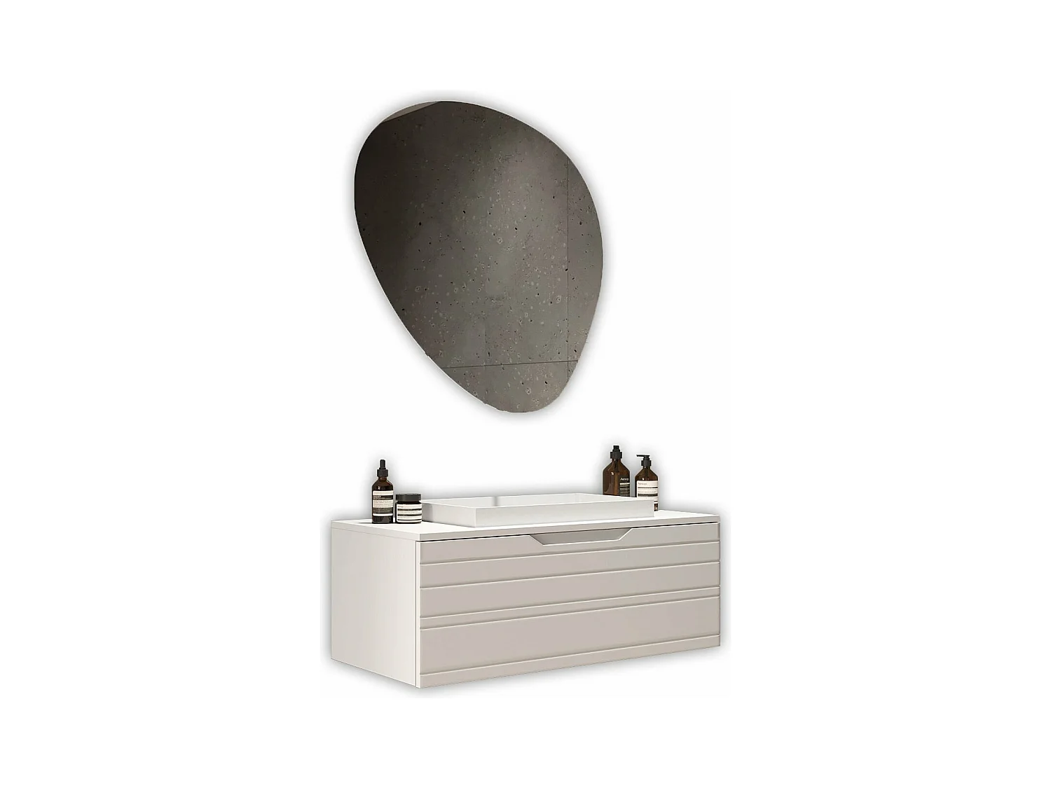 3-teiliges Set SOLMIRA mattweiß