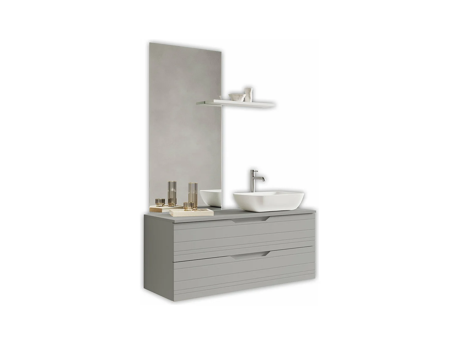 Composition 4 pièces SOLMIRA gris