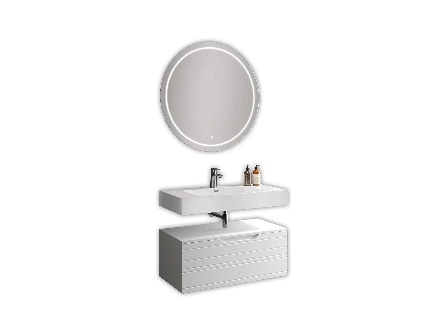 Composition 3 pièces SOLMIRA blanc