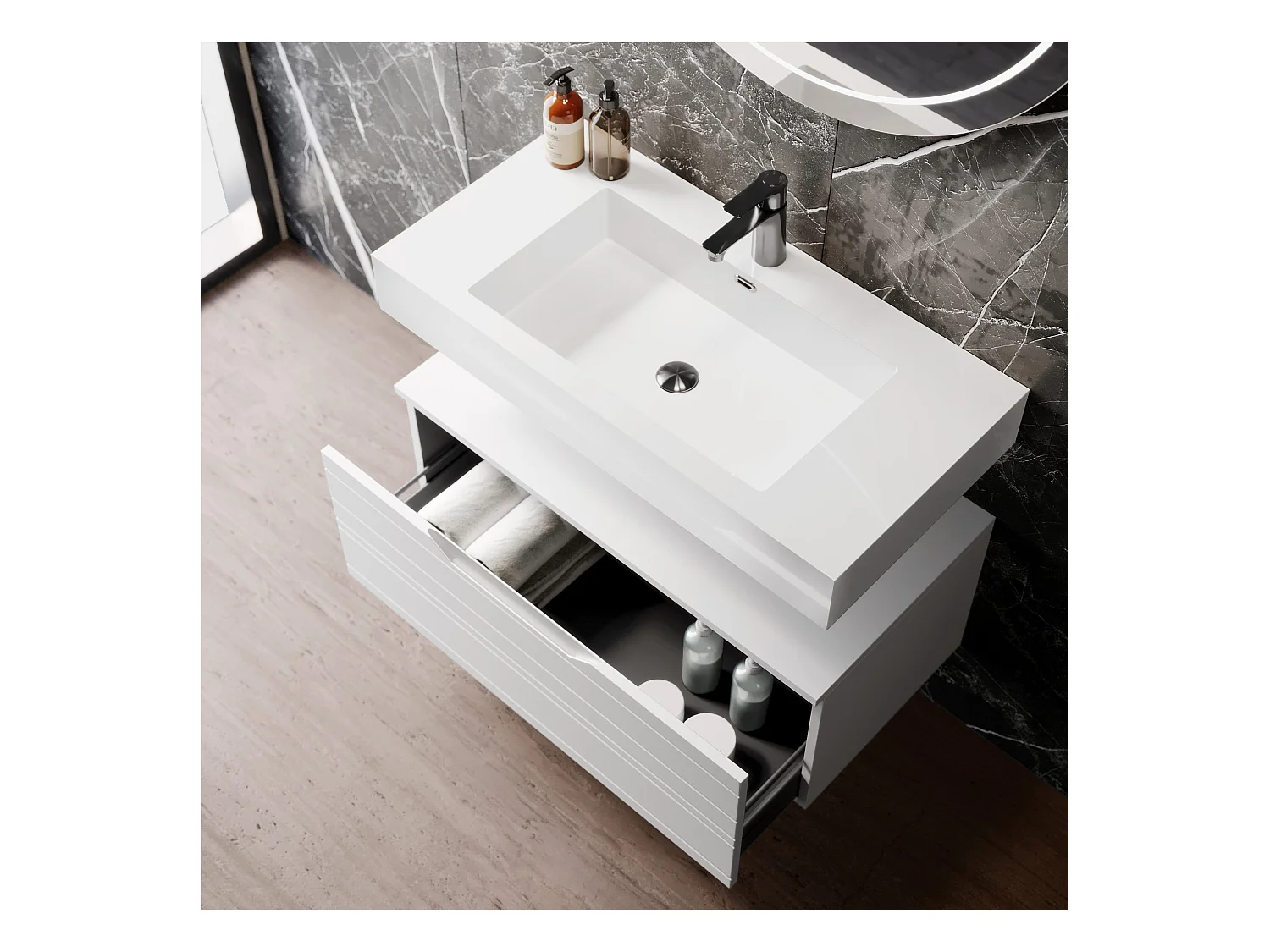 Composition 3 pièces SOLMIRA blanc