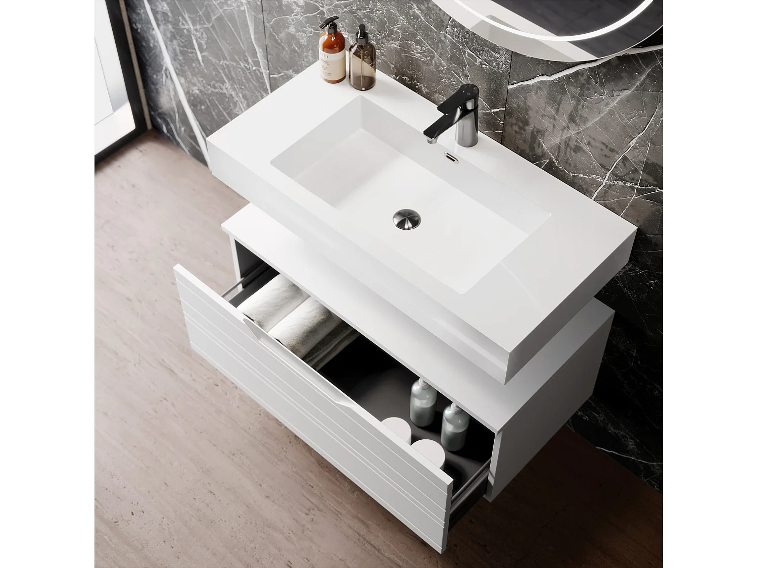 Komposition 3-teilig SOLMIRA weiß