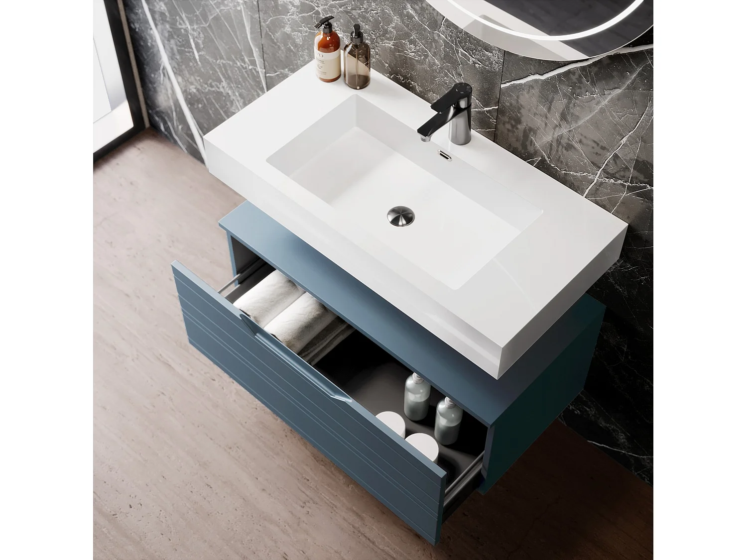 Composizione 3 pezzi SOLMIRA blu