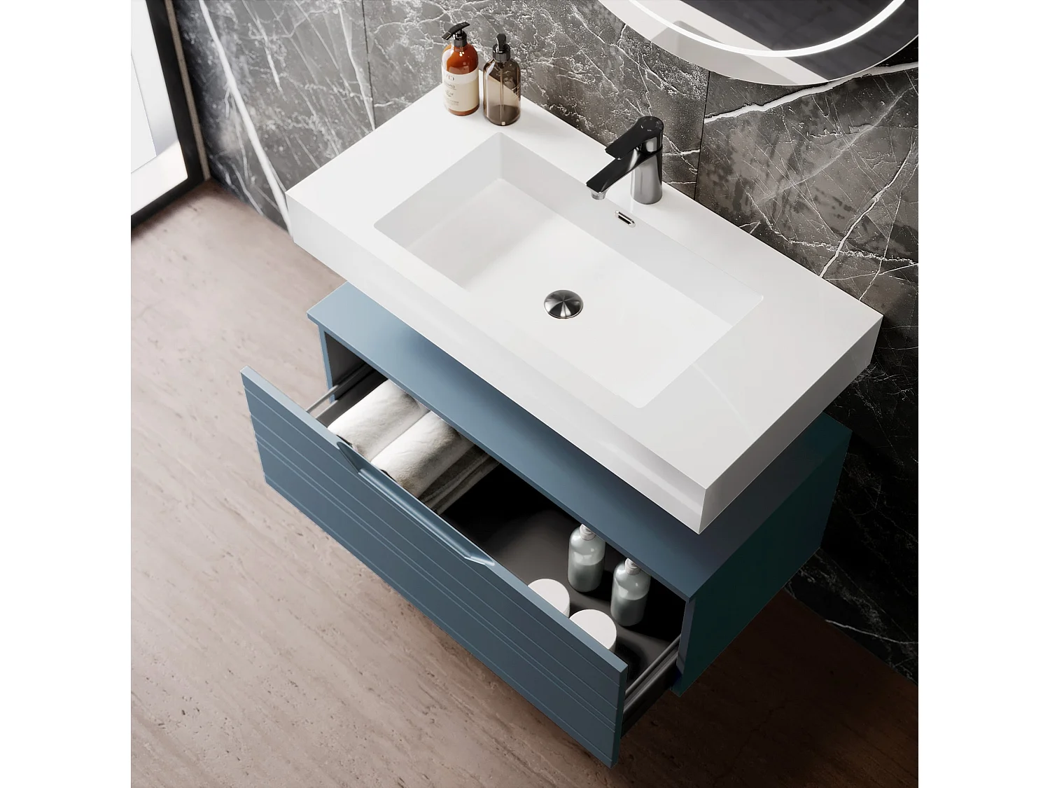 Komposition 3-teilig SOLMIRA blau