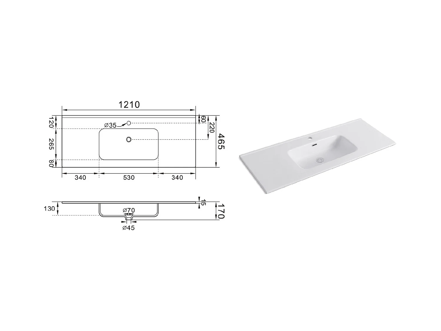 Composition 4 pièces SOLMIRA bleu Tiffany