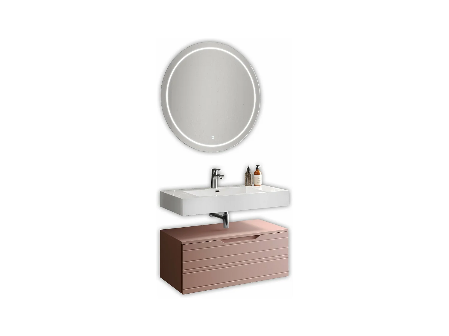 Composition 3 pièces SOLMIRA rose poudré